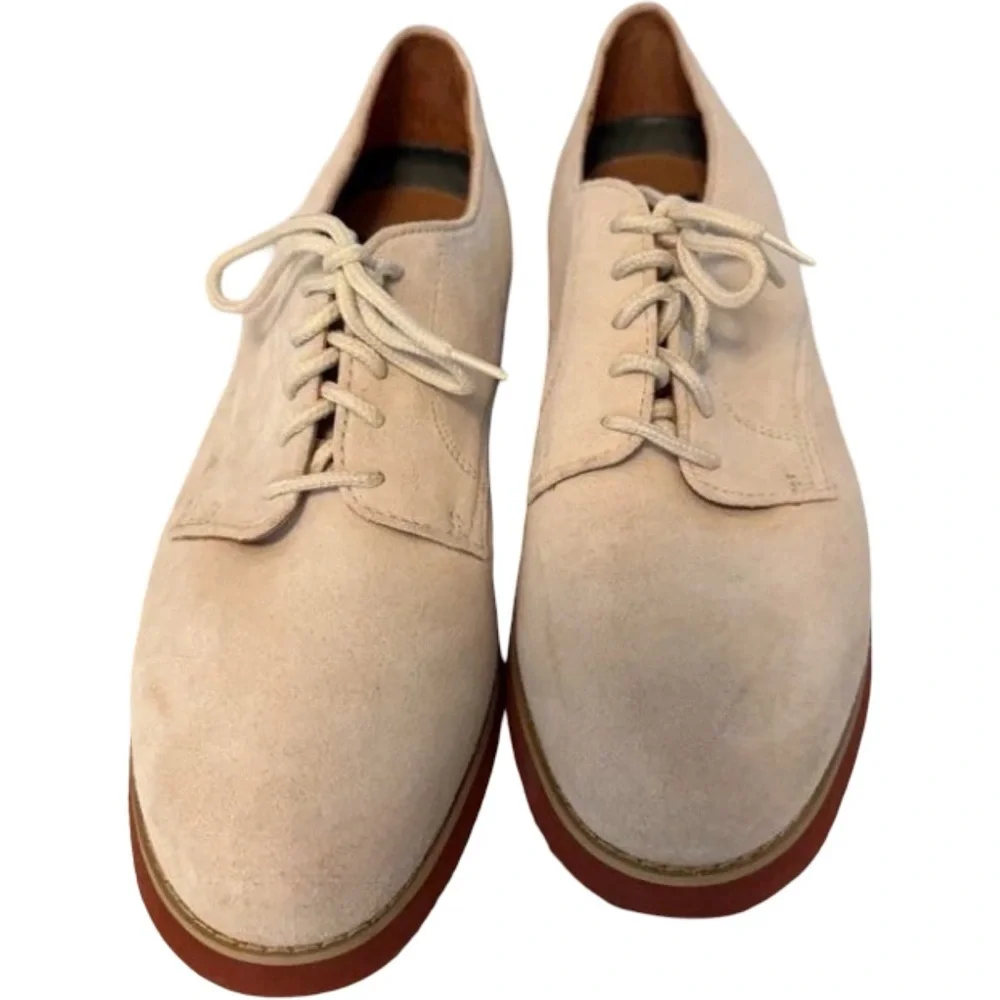 Nunn Bush Beige Suede Derby Oxfords